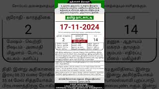 Today Tamil Calendar l Rasi palan l November 17 2024 l tamilcalendar tamilcalendar2024 [upl. by Etnoj]