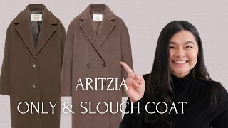 Aritzia Wool Coat Review  Comparing Only Coat amp Slouch Coat  Mitanshii [upl. by Hnahk]