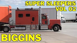 BIGGINS Vol 02  9 HUGE Sleeper Trucks Spotted At Truck Stops [upl. by Annahtur810]