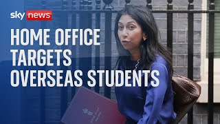 Migration Home Office to stop overseas students bringing family to UK [upl. by Ellard]