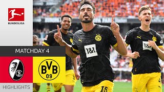 BVB Show Mentality  SC Freiburg  Borussia Dortmund 24  Highlights  MD 4 – Bundesliga 202324 [upl. by Nwahsel]