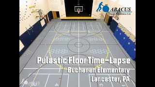 ROBBINS SPORTS SURFACES PULASTIC FLOORING  Full Install TimeLapse [upl. by Carlina254]