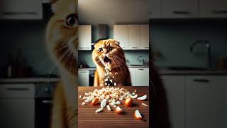 You gave me onions to eat aicat funny catart aifilms cat catcartoon [upl. by Esylla294]