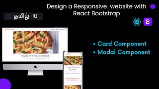 React Bootstrap Card and Modal component Tamil  Design responsive website with React Bootstrap [upl. by Eadrahs]