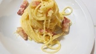 recette des pâtes carbonara à litalienne [upl. by Bartholomew]