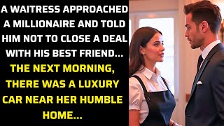 1 A WAITRESS WARNED THE MILLIONAIRE ABOUT HIS FRIEND THE NEXT DAY A LUXURY CAR SHOWED UP AT HIS [upl. by Jillane]