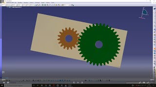 Catia v5 045 Accoppiamento ruote dentate  assemblaggio e cinematica [upl. by Zoara]