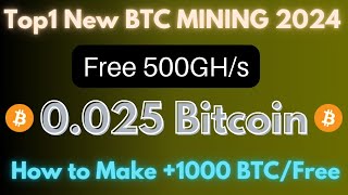 Free Bitcoin Mining Website 2024  Free Cloud Mining Website Earn Free 20 Daily Without Investment [upl. by Nicolle]