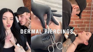 Dermal piercing swap ft Jaan [upl. by Lesna]