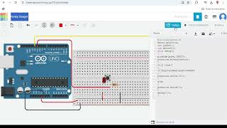 Práctica 3 Servomotor con push button Tinkercad [upl. by Oraneg]