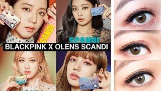 NEW BLACKPINK CONTACT LENS Olens Scandi Collection Close Up [upl. by Rue]