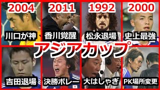 アジアカップ 厳選 4大会 総集編 ダイジェスト 激闘 松木安太郎ampセルジオ越後 大興奮 1992 2000 2004 2011 AFC Asian Cup カタール 中国 日本 レバノン [upl. by Alakim]