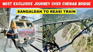 Most Exclusive First Train Journey Through Chenab Bridge  Reasi to Sangaldan Train  USBRL Project [upl. by Morez493]