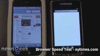 iPhone 3GS vs Windows Phone 7  Browser Speed test [upl. by Havens]