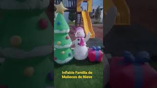 Inflable Familia de Muñecos de Nieve Árbol de Navidad y Regalo 😍 [upl. by Aihsakal]