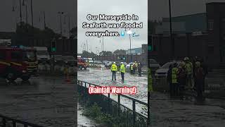 Our Merseyside in Seaforth was flooded everywhere💧🌧️🌊 rainfall uk merseyside [upl. by Omari656]