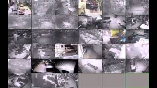 Witson CMS CCTV live 6 remote sites 33 cameras total  Night Mode [upl. by Salangia]