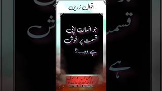 Jo insan apni qismat par khush he aqwalezareeninurdu aqwalezareen aqwalcollection aqwalezareen [upl. by Dor]