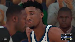 NBA 2K19  San Antonio Spurs vs Utah Jazz [upl. by Nirrac]