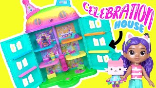 Gabbys Dollhouse Celebration House Build with Gabby Pandy Catrat Mercat DJ Catnip Dolls [upl. by Kort]