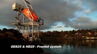 Norsafe GES25 Freefall Lifeboat and Norsafe HD25 Davit [upl. by Macario]