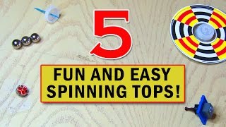 5 Fun and Easy SPINNING TOYS You Can Make [upl. by Ainattirb]