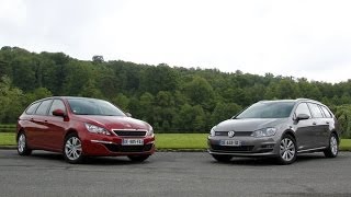 Comparatif Peugeot 308 SW  Volkswagen Golf SW [upl. by Alban]