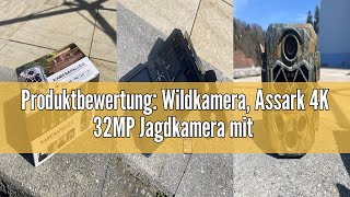 Produktbewertung Wildkamera Assark 4K 32MP Jagdkamera mit 32GB SD Karte 940nm No Glow IR LEDs mit [upl. by Eicyak607]