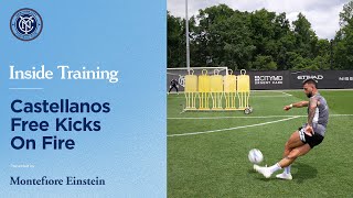 TATY CASTELLANOS FREE KICKS ON FIRE  INSIDE TRAINING [upl. by Louanna]