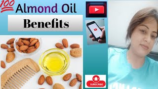 Almond oil benefits For facehair and skinhomeremedies626 [upl. by Eelsha12]