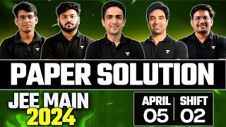 JEE Main 2024 Paper SolutionDiscussion ATTEMPT 2  5th April  SHIFT 2 🔥 [upl. by Atoiyanap]