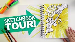 Sketchbook Tour  FIST BUMPS DINOSAURS amp PRINCESSES  17 [upl. by Shalom]