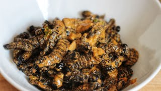 Creamed Mopane Worms  Amacimbi  Madora [upl. by Ljoka343]