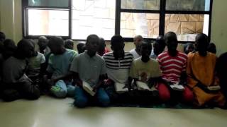 Students in Dakar reciting part of the Quran [upl. by Anglo]