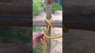 The most easiest rope Lashing hitch knot [upl. by Atikihc]