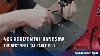 The Best Vertical Table Mod  4x6 Bandsaw  Robs Garage [upl. by Enomal661]