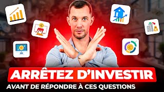 🤔🏠 quotQuelles Questions Se Poser Avant dInvestir Découvrez les Réponsesquot 🕵️💡 [upl. by Ocer786]