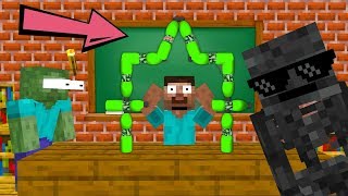 Monster School  BOTTLE FLIP CHALLENGE  Minecraft Animation [upl. by Zuzana]