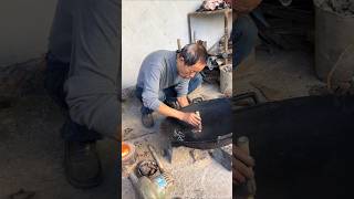 Traditional Cast Iron Pan Repairing Technique [upl. by Ynnaj723]