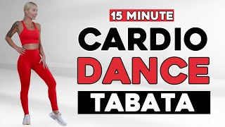 15 Min TABATA DANCE CARDIO Workout Aerobics For Weight Loss Knee Friendly No Jumping [upl. by Sutton641]