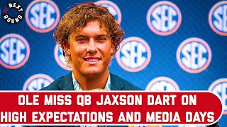 Ole Miss QB Jaxson Dart  SEC Media Days [upl. by Danyelle329]