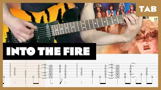 Dokken  Into the Fire  Guitar Tab  Lesson  Cover  Tutorial [upl. by Ajdan202]