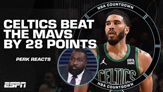 FULL REACTION to the Celtics 28point win over Mavericks 10W streak  NBA Countdown [upl. by Eugor]