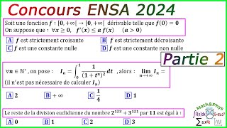 Concours ENSA  Préparation Concours ENSA  Concours ENSA 2024  Partie 2 [upl. by Lydon]