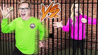 GAME MASTER Escape Room Challenge Husband Vs Wife in Real Life Rebecca Zamolo [upl. by Neehsas]