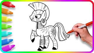 Coloring Pages MY LITTLE PONY  How to draw Zecora from My Little Pony  Easy Drawing Tutorial Art [upl. by Niala]