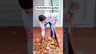 Easier way to rake leaves fall rake yardwork outdoors [upl. by Vale]