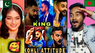 Virat Kohli Attitude Reels 🥰 Cricket King  KING KOHLI 😈 ReactPro [upl. by Wohlen324]