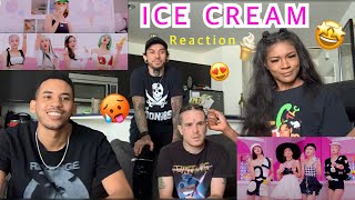 BLACKPINK ICE CREAM REACTION [upl. by Ahtelrac]