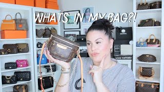 WHATS IN MY BAG LOUIS VUITTON MINI BUMBAG Jerusha Couture [upl. by Ahtoelc]